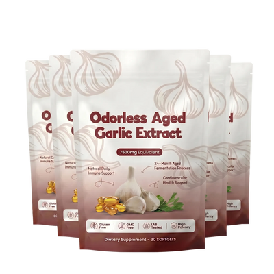Aged Odorless Garlic Softgels - Promotes Cardiovascular Vitality