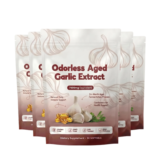 Aged Odorless Garlic Softgels - Promotes Cardiovascular Vitality