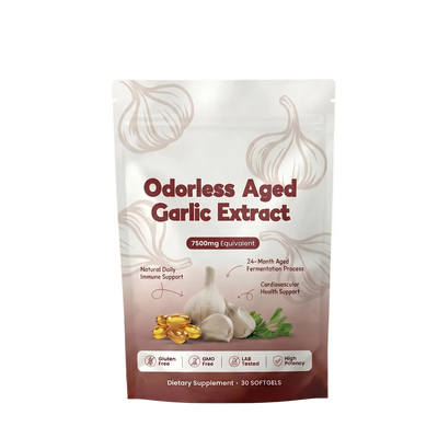 Aged Odorless Garlic Softgels - Promotes Cardiovascular Vitality
