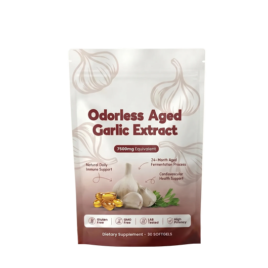 Aged Odorless Garlic Softgels - Promotes Cardiovascular Vitality