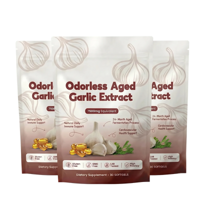 Aged Odorless Garlic Softgels - Promotes Cardiovascular Vitality