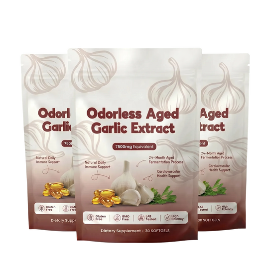 Aged Odorless Garlic Softgels - Promotes Cardiovascular Vitality